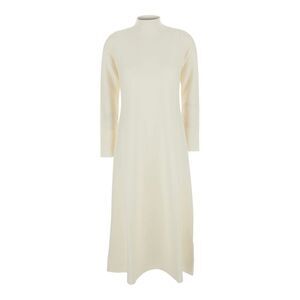 Antonelli Women White Long Dress With High-Neck In Cotton Woman